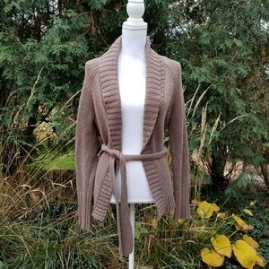 *SOLD* Old Navy brown belted tie sweater